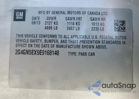 2014 Buick Regal Premium из США, поврежденный, VIN 2G4GN5EX9E9168148